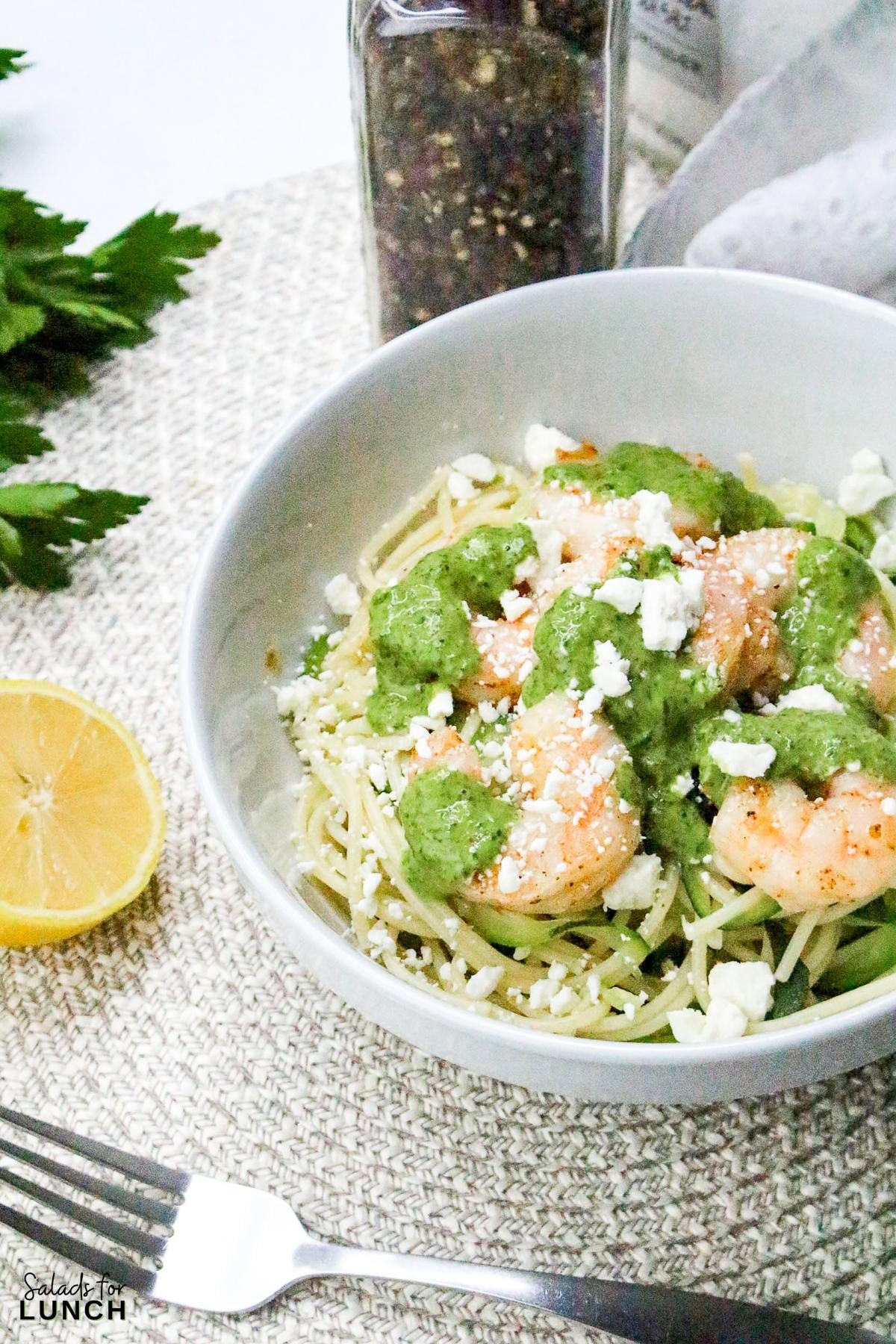 Shrimp Chimichurri Noodle Bowl Recipe 15 - Shrimp Chimichurri Noodle Bowls are both tasty and healthy and can be enjoyed for any occasion or meal. Enjoy the bright flavors and simple steps as you add a little fun to your daily dining!