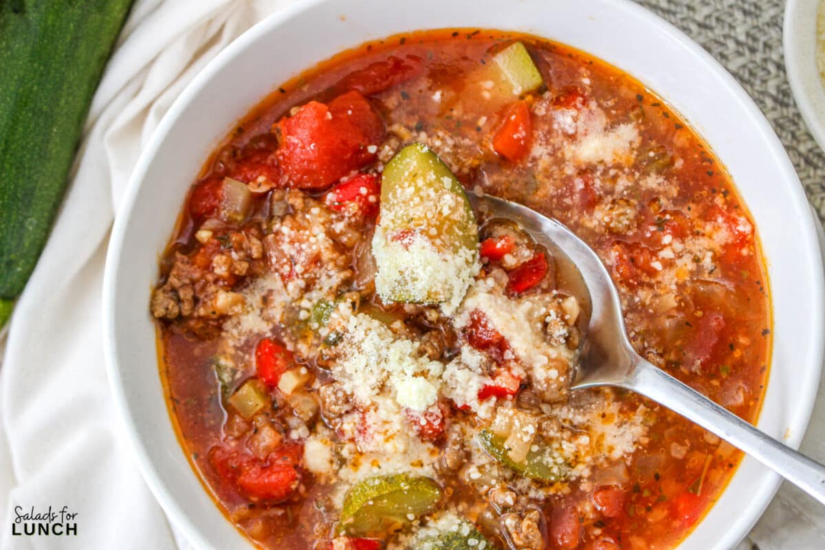 Slow Cooker Low Carb Zucchini Soup 23 - Picture this: tender zucchini, slow-cooked to perfection, mingling with a medley of wholesome ingredients, all while keeping things low on the carb count. It's a symphony of flavors that warms your soul and nourishes your body. So, grab your favorite blanket, prepare your taste buds, and let's embark on a journey of fall flavors that'll leave you craving for more. Get ready to indulge guilt-free in the essence of the season!