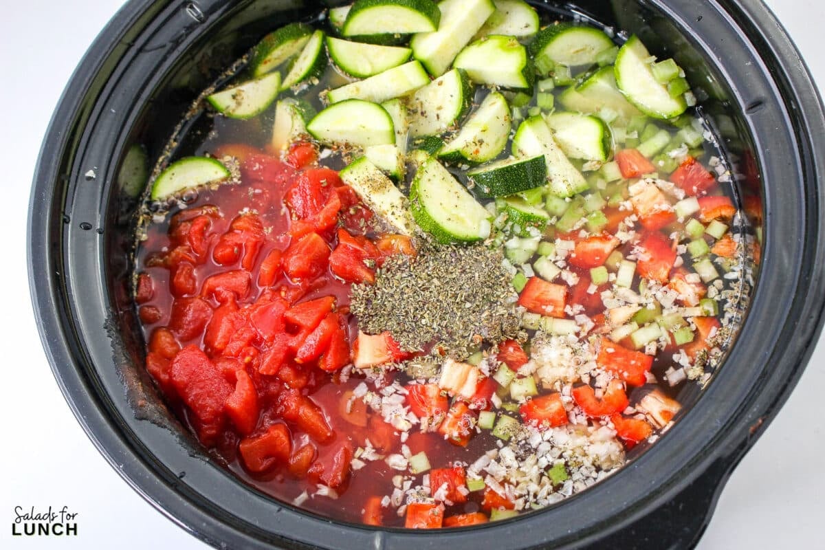 Slow Cooker Low Carb Zucchini Soup 6 - Picture this: tender zucchini, slow-cooked to perfection, mingling with a medley of wholesome ingredients, all while keeping things low on the carb count. It's a symphony of flavors that warms your soul and nourishes your body. So, grab your favorite blanket, prepare your taste buds, and let's embark on a journey of fall flavors that'll leave you craving for more. Get ready to indulge guilt-free in the essence of the season!