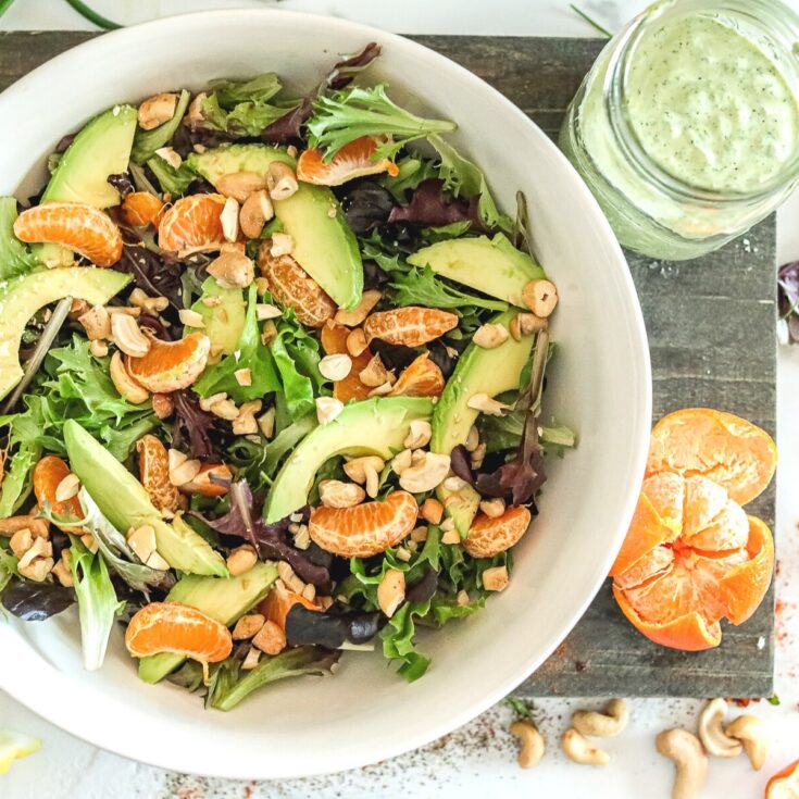 Spring Salad with Green Goddess Dressing - Here are 25 wonderful November salad recipe options to enjoy this month. Whether you’re looking for a nutritious side dish or a light meal, these fall salad recipes feature fresh flavors and textures that will keep you coming back for more.