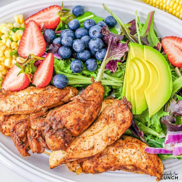 Summer Chipotle Chicken Cobb Salad 1 - As the height of summer unfolds, August brings an abundance of fresh, flavorful fruits and vegetables. This month is a perfect time to make summer salads to enjoy the delicious seasonal produce that August has to offer at their peak, and while they're packed with nutrients and bursting with flavor.