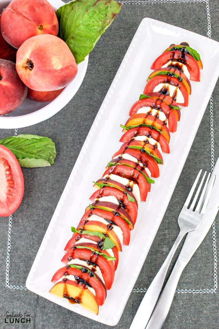 Summer Peach Caprese Salad