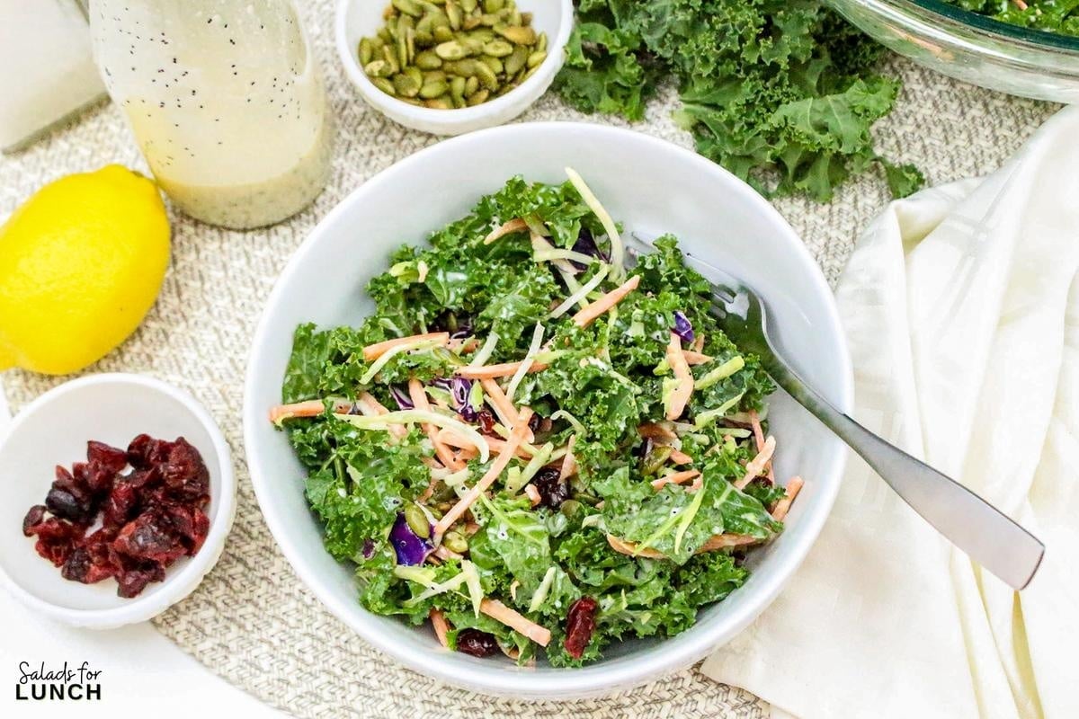 Sweet Kale Salad Poppy Seed Dressing Recipe 26 - This Sweet Kale Salad with Poppy Seed Dressing is a fresh, flavorful, and easy-to-make side dish that’s perfect for spring gatherings. It’s packed with wholesome ingredients and has a creamy, tangy dressing that brings everything together. Whether you’re serving it at Easter dinner or prepping it for a weekday meal, this salad is sure to be a hit!