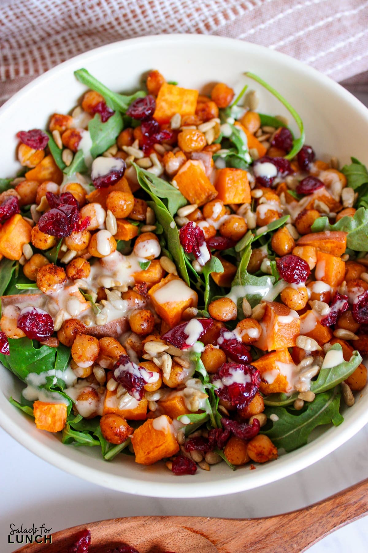 Sweet Potato and Chickpea Salad with Creamy Tahini Dressing Recipe - Sweet Potato and Chickpea Salad with Creamy Tahini Dressing Recipe 10 Sweet Potato and Chickpea Salad with Creamy Tahini Dressing Recipe 10 - If you're on the lookout for a lunch or dinner salad option that's not just tasty but also packs a healthy punch, then this Sweet Potato and Chickpea Salad with Creamy Tahini Dressing Recipe is for you!