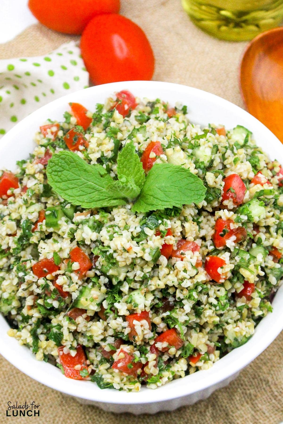Lebanese Tabbouleh Salad - Tabbouleh Salad Recipe 17 Tabbouleh Salad Recipe 17 - This refreshing Tabbouleh salad is made with bulgur wheat, fresh parsley, mint, tomatoes, and cucumbers, all tossed in a light lemon and olive oil dressing. It's a great option for a light meal or side dish.