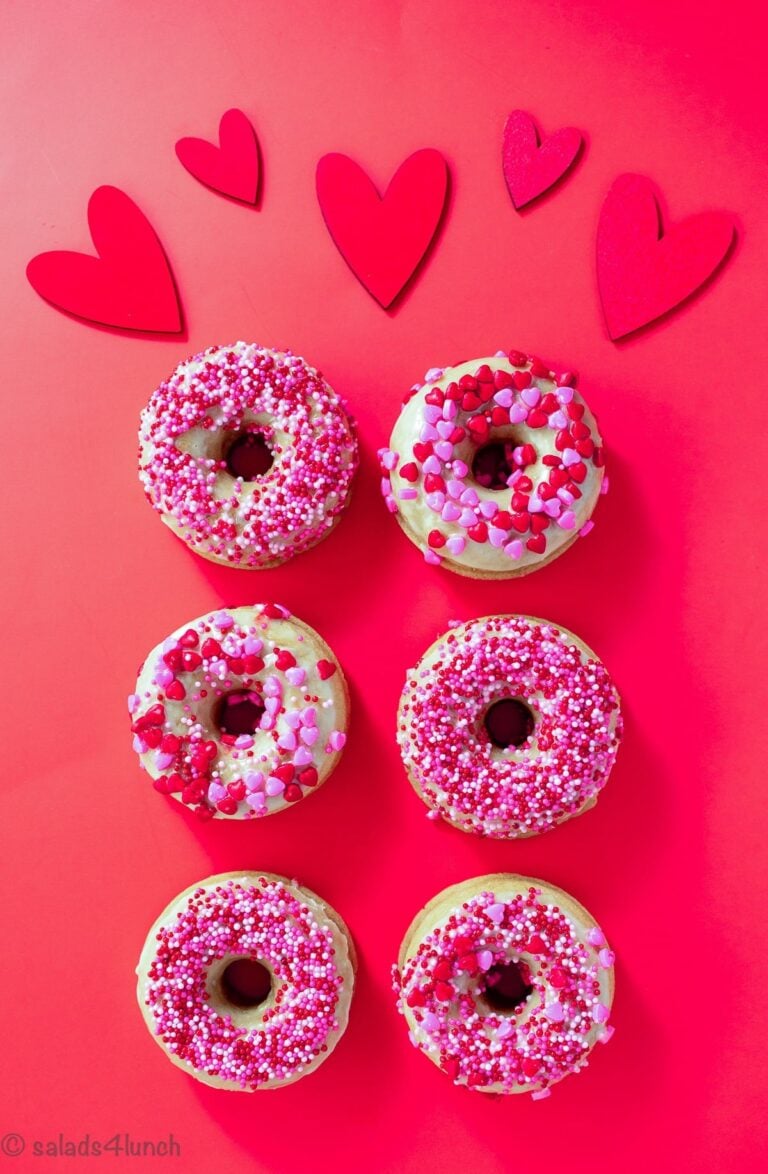 Valentine’s Day Baked Vegan Donuts