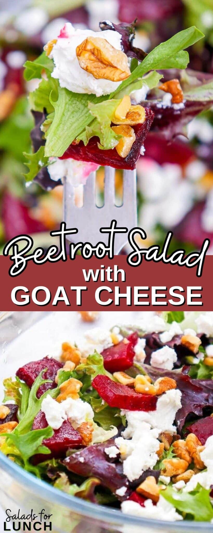 Winter Beetroot Salad scaled - A hearty Beetroot and Goat Cheese Salad with roasted beets, tangy goat cheese, walnuts, and a zesty vinaigrette. Perfectly healthy and easy for winter sides!