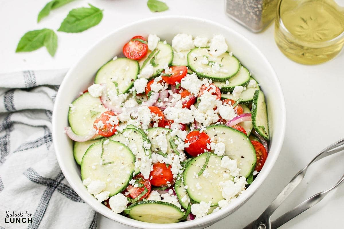Zuchini Salad Recipe 13 - This Healthy Cold Zucchini Salad is the perfect go-to recipe when you want a light, healthy, and delicious meal. It’s great for lunch or dinner, easy to whip up, and full of fresh, wholesome ingredients. Give it a try, and you’ll see why it’s a staple for any salad lover!