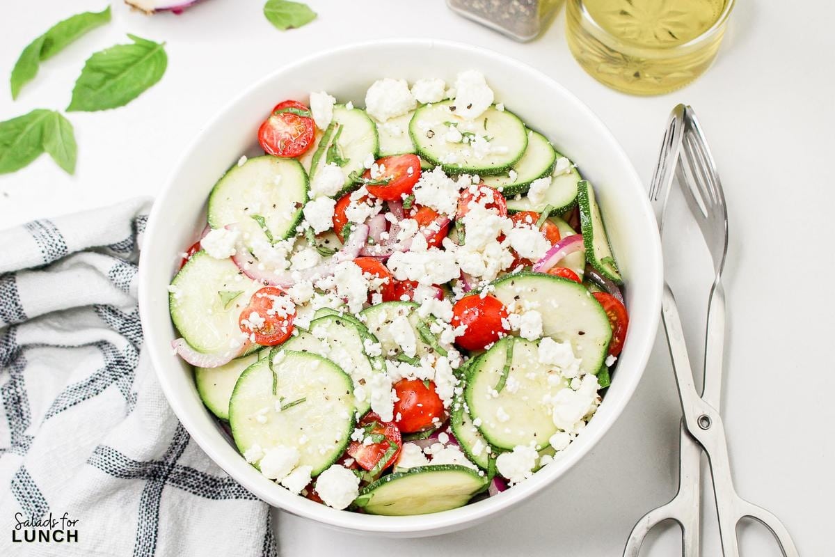 Zuchini Salad Recipe 15 - This Healthy Cold Zucchini Salad is the perfect go-to recipe when you want a light, healthy, and delicious meal. It’s great for lunch or dinner, easy to whip up, and full of fresh, wholesome ingredients. Give it a try, and you’ll see why it’s a staple for any salad lover!