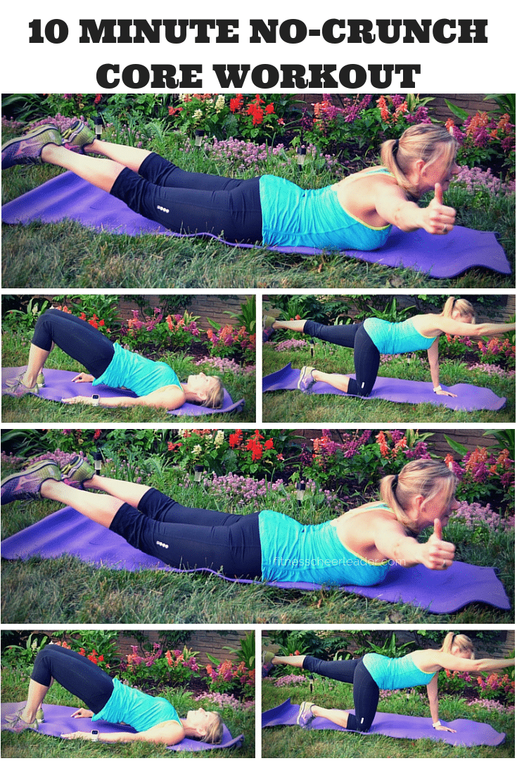 Say goodbye to crunches and hello to a stronger core with this 10 minute no-crunch core workout! Work ALL the muscles in your core to relieve back pain, improve posture and develop strength for day-to-day chores, by doing the 10 minute no-crunch core workout below three times a week. #weightloss #flatbelly #sixpackabs #abs #coreworkout #fittnessmotivation #strongcore
