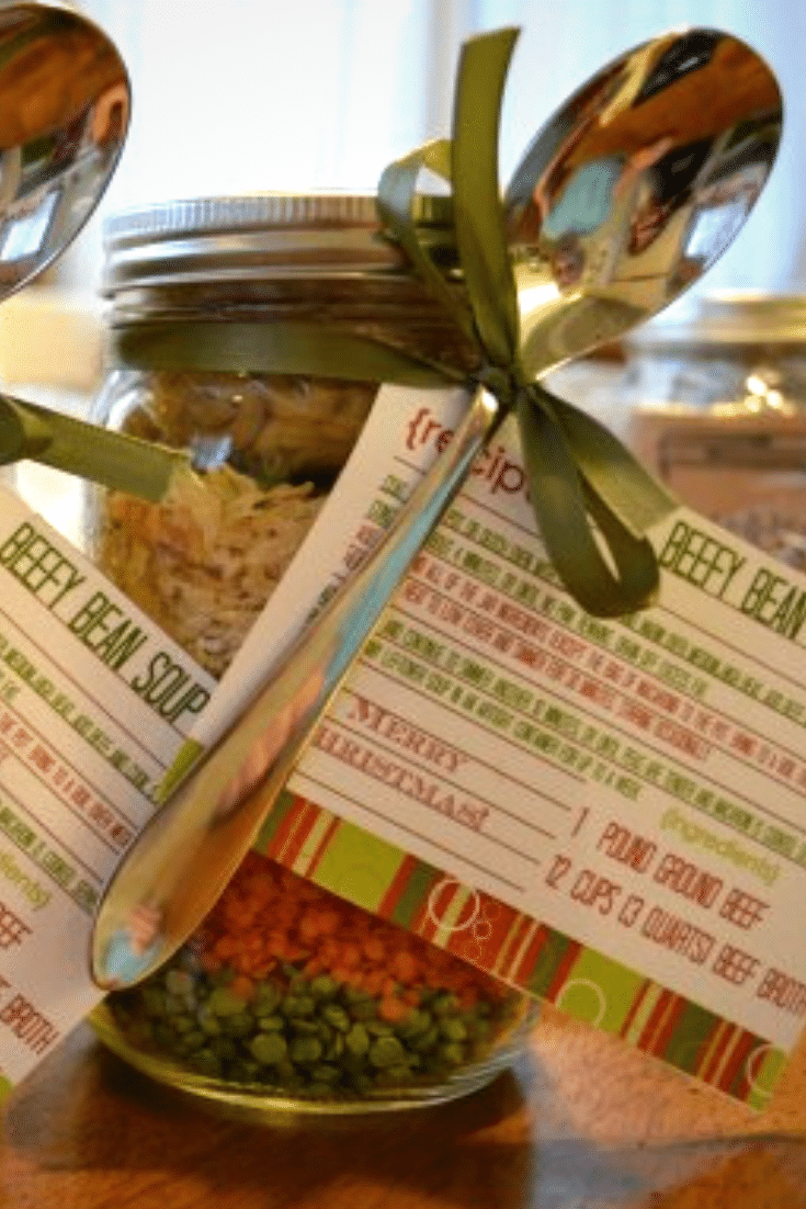 Beefy Bean Soup Mix in a Jar - a fabulous DIY gift for Teachers
