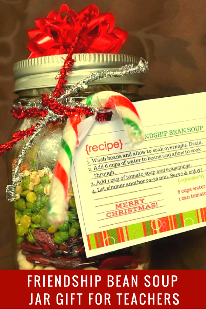 Friendship Bean Soup Mix Jar Gift: A Healthy Gift for Teachers