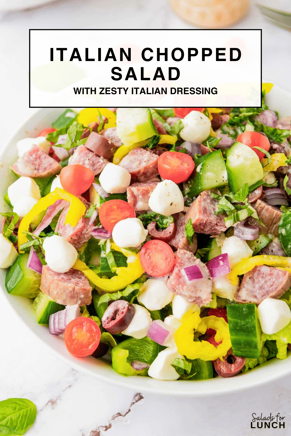 Italian Chopped Salad with Zesty Dressing - This hearty Italian Chopped Salad with Zesty Dressing that is the perfect mix of healthy and satisfying. Whether you’re craving a healthy dinner option or a dish that’s quick to prepare, this salad has you covered. Get ready to enjoy a meal that’s as nutritious as it is delicious!