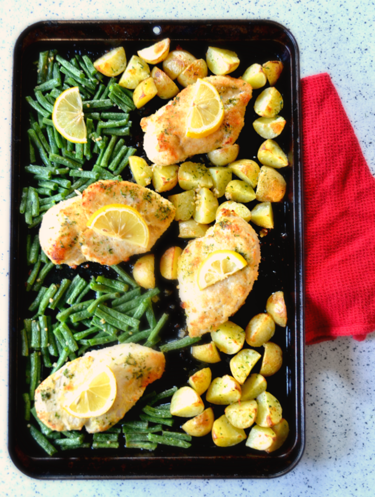 Sheet Pan Parmesan Garlic Chicken and Veggies